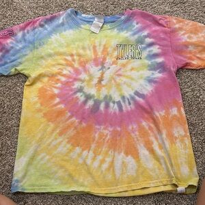 Tylers tie dye rainbow t shirt short sleeve